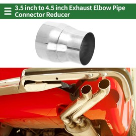 Motoforti 3.5'' OD to 4.5'' OD Mandrel Exhaust Pipe Adapter Concentric Reducer Car Exhaust Pipe Tubing Piping Adapter 5" Length 201 Stainless Steel Silver Tone 4 Pcs