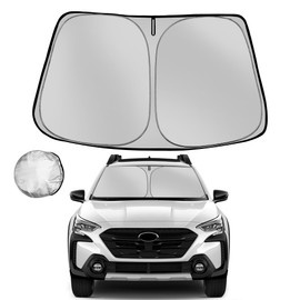 Fonowka Windshield Sun Shade for 2020-2025 Su-baru Outback Foldable Sun Sunshade for Car Front Window Blocks UV Rays and Heat Automotive Interior Protector Custom Fit Accessories