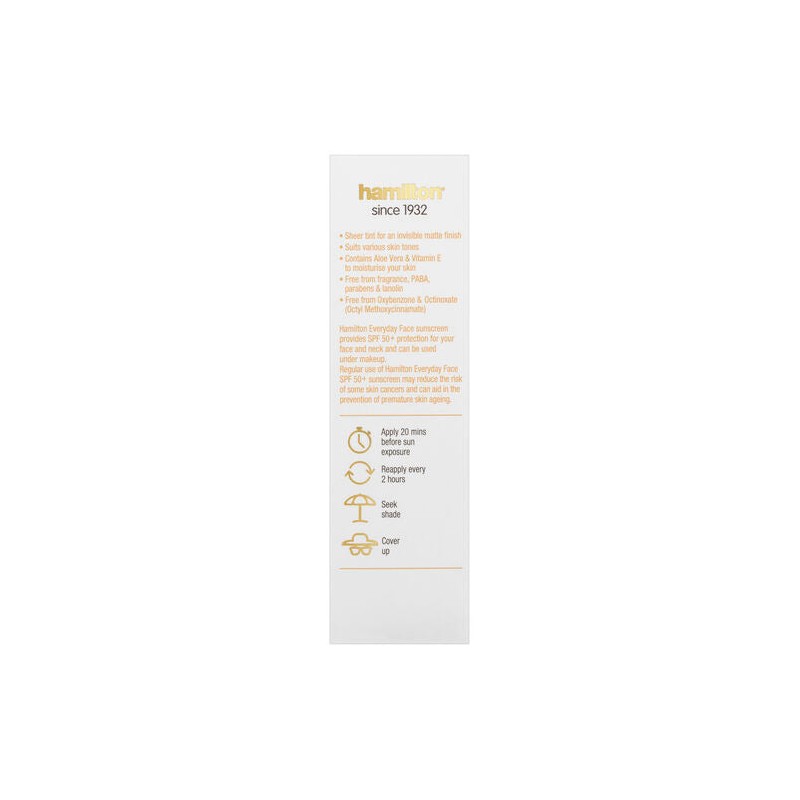 Hamilton Sun Everyday Face Cream SPF 50+ 75g