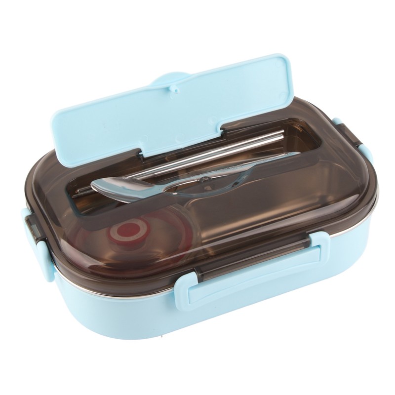 Stainless Steel Lunch Box Food Grade Safe 4 Compartments Portable