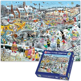 Mike Jupp Jigsaw Puzzles - I Love Winter - 1000 Piece Jigsaw Puzzle For Adults | Made In Britain | 66cm X 50cm