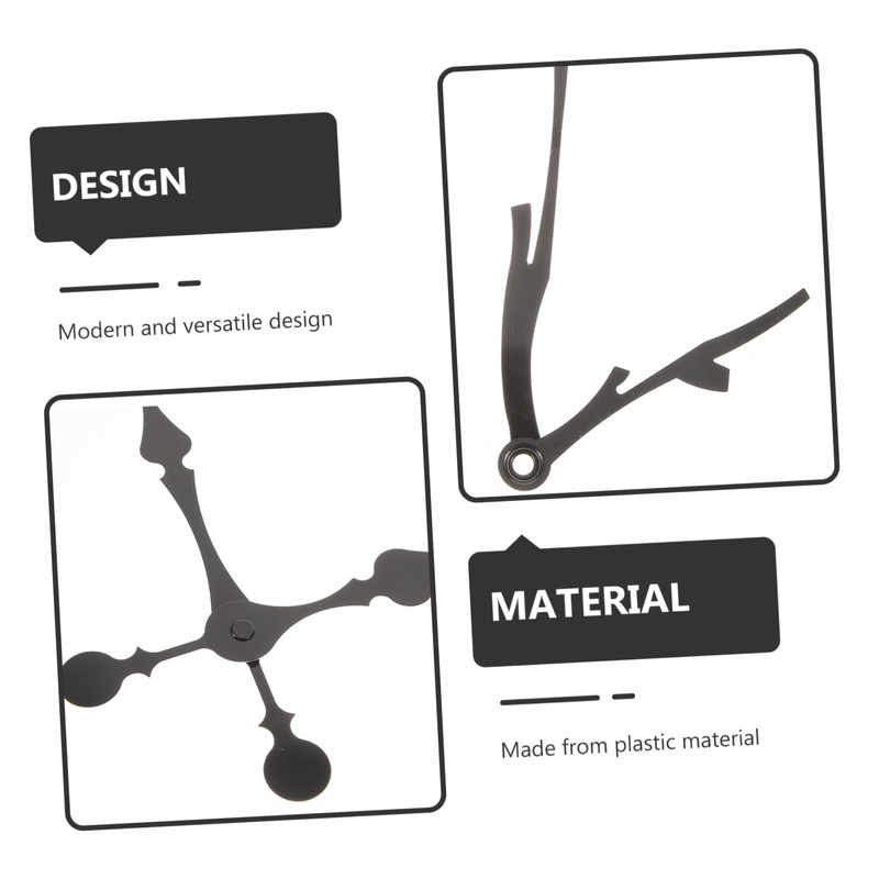 TEHAUX 15 Sets Plastic Clock Hands Replacement Kit Mute Clock