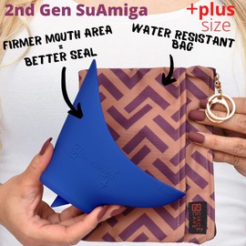 CIRCE CARE SuAmiga Foldable Urinella for Women, Standing Pee Aid Funnel, Women's Urinal On the Go, Travel, Hiking Gadgets Accessories, Gifts for Festival, Camping, Outdoor with Waterproof Bag