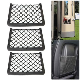 Large Elastic Cargo Net 36x18cm Car Back Seat Mesh Cargo Bag for Truck RV Camper Caravan Van Boat (3Pcs)