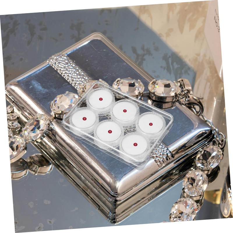 SHOWERORO 1Set Gemstone Display Box with Lid Jewelry Organizer Case