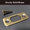 Siwil Deadbolt Strike Plate, Antique Brass Door Backplate 1" X