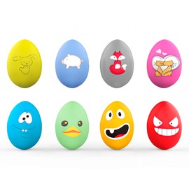 Dog Toy, Sounds, 8-Piece Set, Chew Toy, Educational Toy, Stress Relief, Lack of Exercise, Egg Shape, Suitable for Small and Medium Dogs