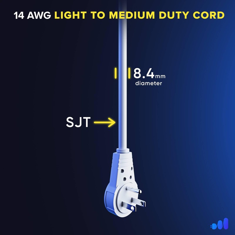 Maximm Cable 15 Feet 14Awg 360° Rotating Flat Plug Extension