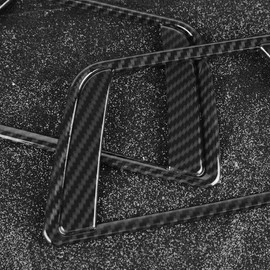 EVGATSAUTO Carbon Fiber Style Air Vent Cover Set Stylish Side Vent Frame Outlet for 3 Series F30 2013-2018