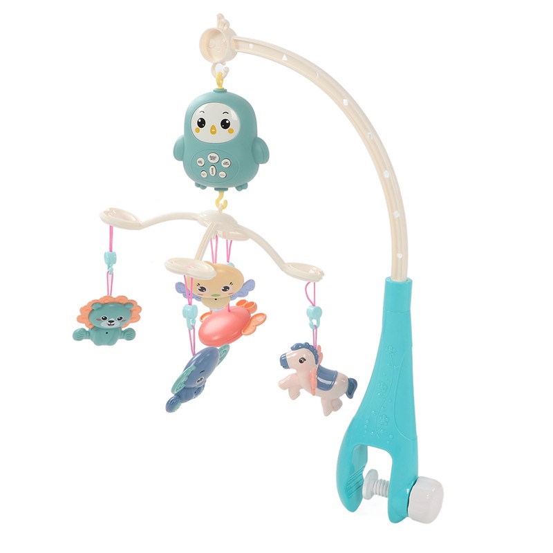 Baby Crib Mobile with Music Lights 360 Degree Rotation Timing