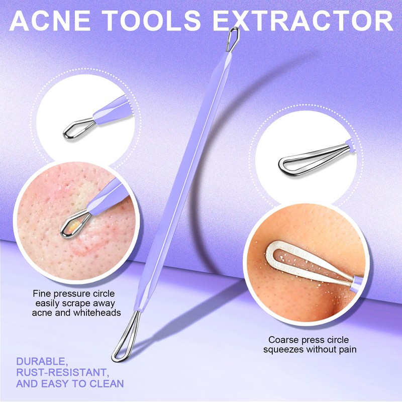 Teenitor Pimple Extractor Acne Treatment Tool Blackhead Comedone Removal 2-in-1