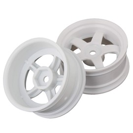 Mxfans 4 Pieces in Plastic RC1: 10 onro-dore-singuka- & Drift Car For 5 Spokes RC Wheel Rim , whites