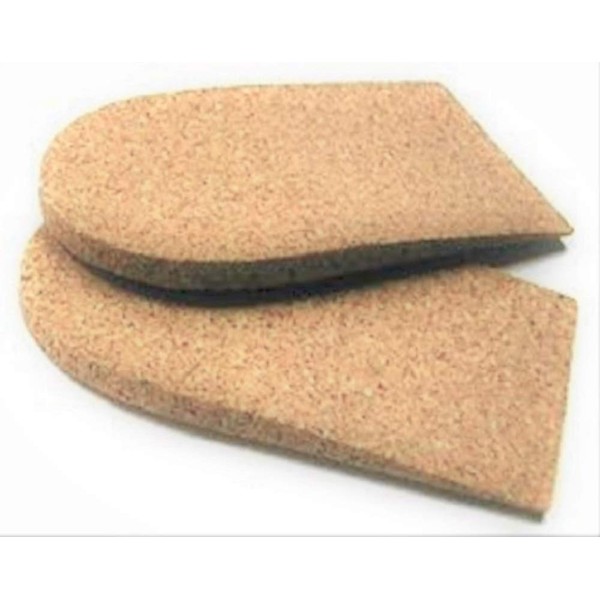 Cork Heel Lift, 1/4 inch (6 mm) Rubber Cork, 1 Pair, Small (2" Wide)
