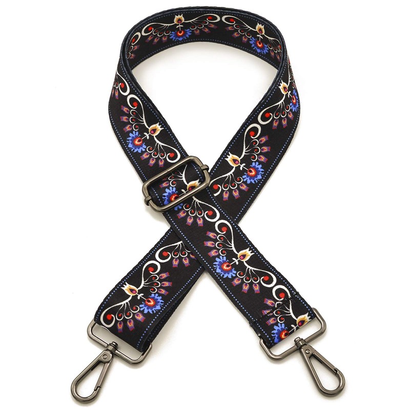 ROYGBCP Women's Purse Strap, Phoenix Black Hardware