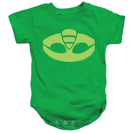 PJ Masks Gekko Symbol Unisex Infant Snap Suit for Baby (12 Months) Kelly Green