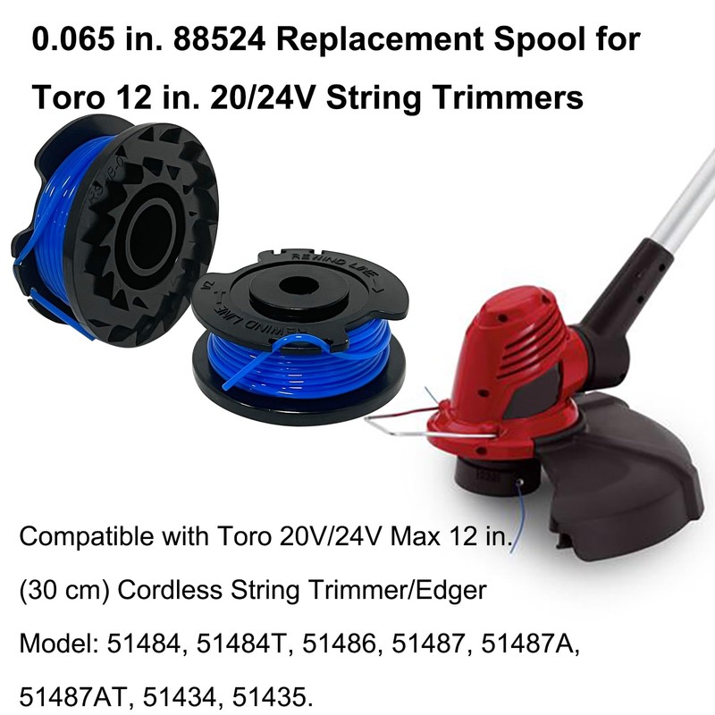Aporozona 6PC 88524 88532 51484 Trimmers Replacement Spools for Toro