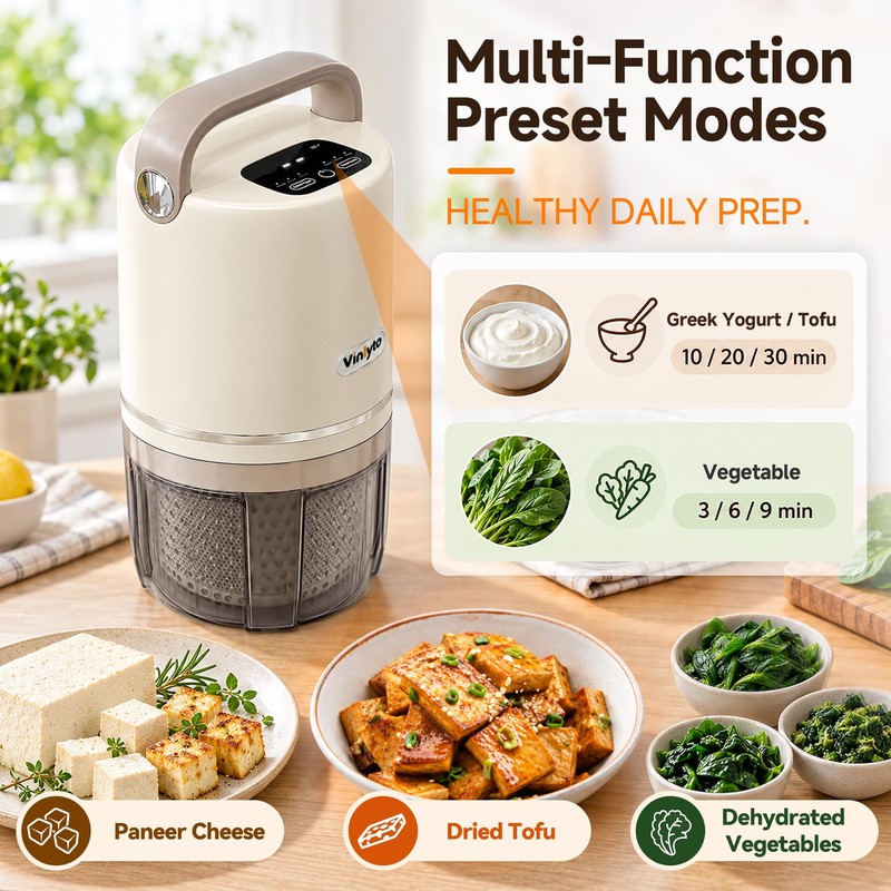 Auto Greek Yogurt Maker for Thick Cheese Yogurt & Homemade