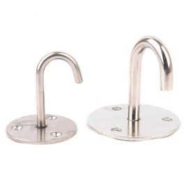 1P fixed steel hook loop J type small 3ea