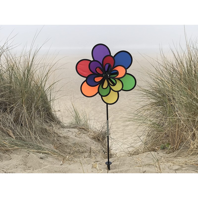 In the Breeze 2701 Double Wind Spinner, Inch, 15" Rainbow