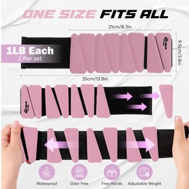Wrist Ankle Weights Adjustable Training Intensity for Strength Training Walking Running Yoga Pilates Jogging for Women Men Set of 2