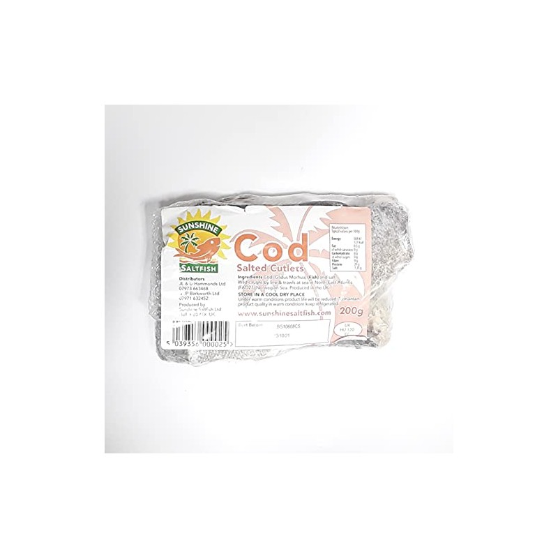 Sunshine Saltfish COD Salted Cutlets (200g)