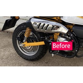 Compatible with Monkey 125 Z125 (2019-2024) Chrome Protective Muffler Pipe Cover Shield Cover Exhaust Pipe Guard