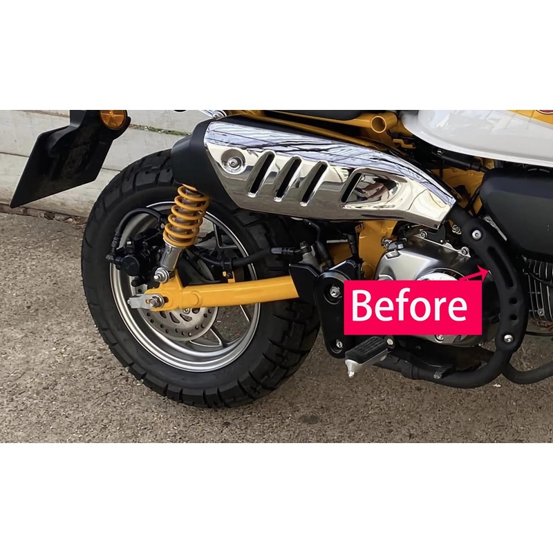 Compatible with Monkey 125 Z125 (2019-2024) Chrome Protective Muffler Pipe