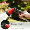 AQUASTAR 7-Pattern Rear Trigger Nozzle(Red), Spayer Nozzle, Hose Watering Nozzle,