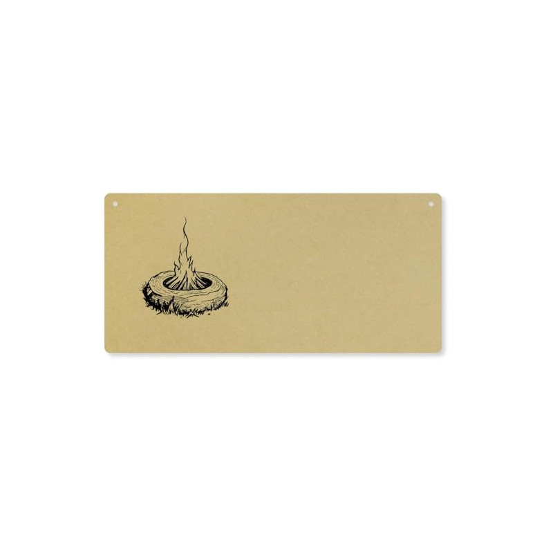 'Campfire Pit ' Large Wooden Wall Plaque/Door Sign (DP00062998)