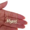 HUAN XUN Gold Color Plated Dainty Name Necklace, Megan