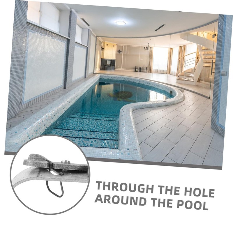 Levemolo 1set Heavy Duty Pool Cover Winch Kit Cable Self-Locking