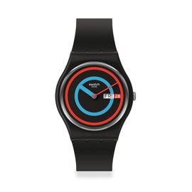 Swatch Big Bold BIOSOURCED Lacquered Circling Black Quartz Watch