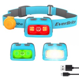 EverBrite Rechargeable Headlamp 350 Lumen 7 Light Modes Headlamp Bright Headlamp