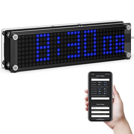 NPHMbM Digital Clock with Seconds,Desk Clock Digital,Atomic NTP Clock with Customizable Display Modes,Adjustable Brightness, and Easy Setup