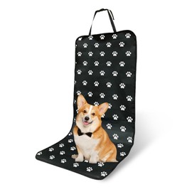 VINPAM Waterproof Dog Car Seat Cover – Universal Fit Car Seat Protector for Dogs, Non-Scratch Back & Rear Seats, Pet Seat Cover for Cars, Trucks & SUVs, Heavy Duty, Easy to Clean (Black)