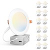 Amico 12 Pack 5 Inch 5CCT Ultra-Thin LED Canless Recessed