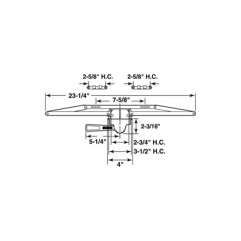 Truth TH 23097 Dual Pull Lever Operator, Bronze (Single Pack)