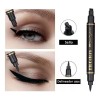 Delineador Ultra Resistente Agua Negro+sello Delineador Ojos Negro