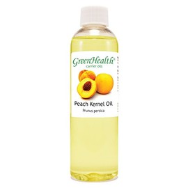 GreenHealth Peach Kernel Carrier Oil – 4 fl oz (118 ml) Plastic Bottle w/Cap – 100% Pure Carrier Oil