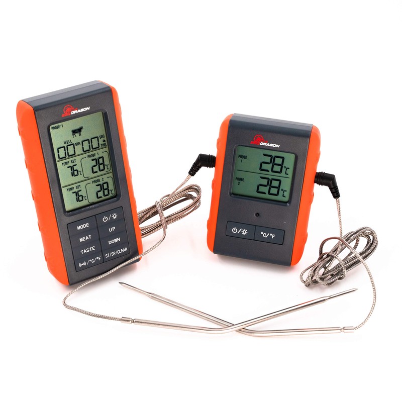 BBQ Dragon Wireless Digital Meat Thermometer (2-Probe)