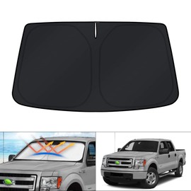 KUST Windshield Sun Shade for Ford F150 2009-2014 F-150 Window Sunshade Sun Visor Protector Foldable Blocks UV Rays Keep Your Car Cooler