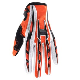Typhoon Helmets Adult Gloves Motocross Off Road Dirt Bike ATV UTV Orange Medium