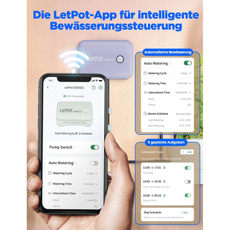 LetPot Automatic Watering System for Potted Plants, [WiFi & App