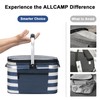 ALLCAMP Picnic Basket - Insulated Cooler, Thickening Foldable Picnic Basket
