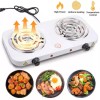 Electric Camping Double Burner Hot Plate Portable Heating Cooking Stove