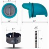 Chicken Feeders No Waste 4 Ports + Holesaw, Automatic Chicken