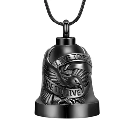 Eagle Love Cremation Keychain Bell Urn Necklaces for Ashes Keepsake Ash Pendant Memorial Urn Keychain Jewelry