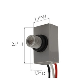 Design House 588095 Internal Mount 120-Volt Outdoor Photocontrol, Commercial/Residential Use, Dusk to Dawn Sensor, Polycarbonate