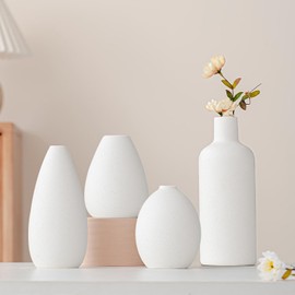 4 PCS Jarrones de Cerámica, Jarrones Decorativos - Decoración Hogar, Hogar Minimalista Moderno Fino, Mesa de la Boda, Fiesta, Escritorio, Sala de Estar, Dormitorio de Oficina