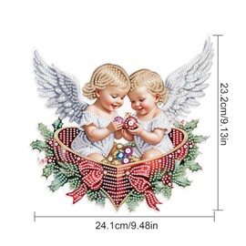 JISHSHAY Diamond Art Hanging Diamond Painting Hanging Diamond Art Suncatchers Diamond Painting Wind Chime Diamond Art Sun Catchers for Adults Diamond Art Pendant Diamond Painting Pendant Angel